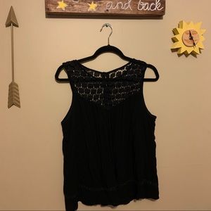 Black lace tank top